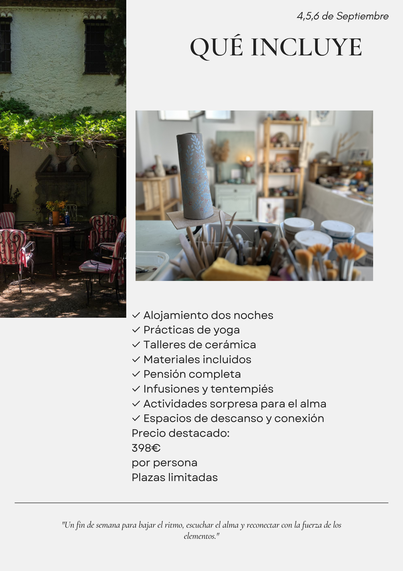 Retiro Respira la Tierra | Yoga y Cerámica | 4, 5 y 6 de septiembre - Imagen 8